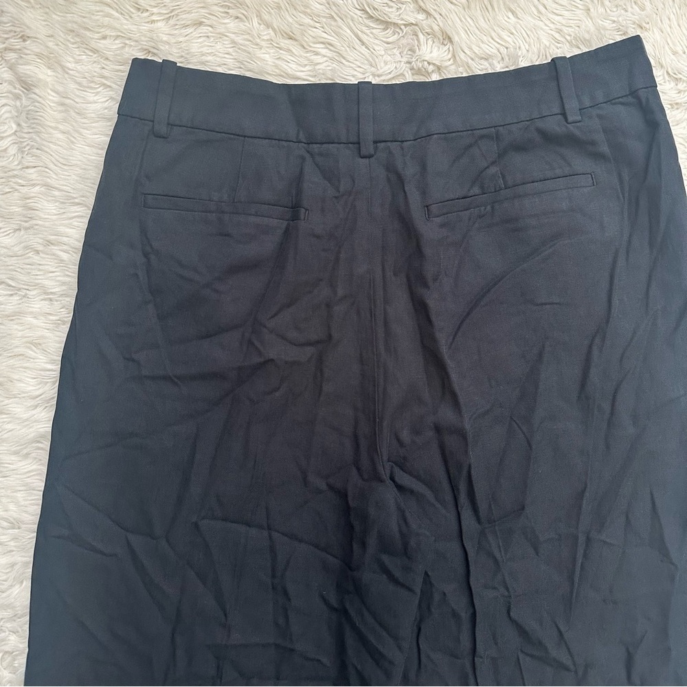 Madewell Trousers Slouchy Straight Pants in Drapey Twill True Black 10 NWT New - Picture 8 of 13